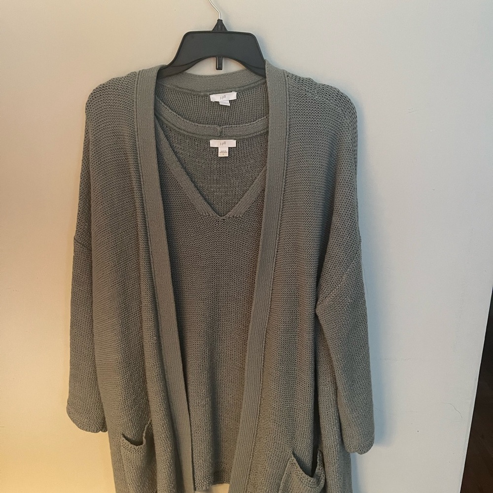 J Jill two piece cardigan set.